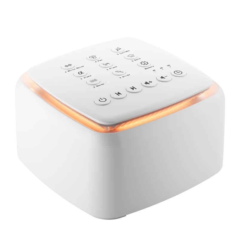 DreamNestra Sound Machine – 30 Sounds, Warm Glow, All-Night Charge